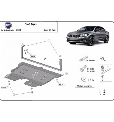 Cubre carter metalico Fiat Tipo (Desde 2016 hasta 2022)