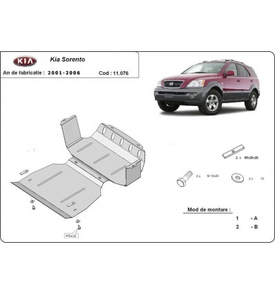 Cubre carter metalico Kia Sorento (Desde 2002 hasta 2006)