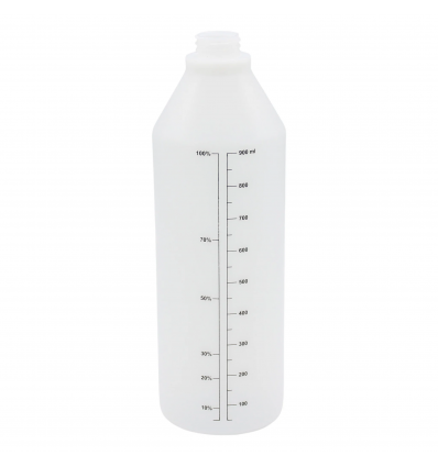 Botella de polietileno de 1 L con graduaciones