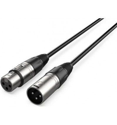 Cable XLR Macho a XLR Hembra 1.5m negro