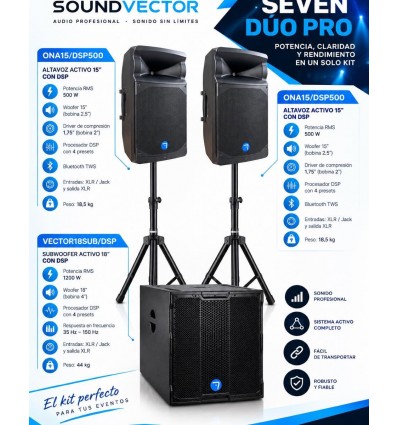 Kit sonorización Seven Sound Vector DUO PRO