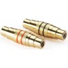 RCA Adaptador Recto Hembra-Hembra Metálico ORO jue